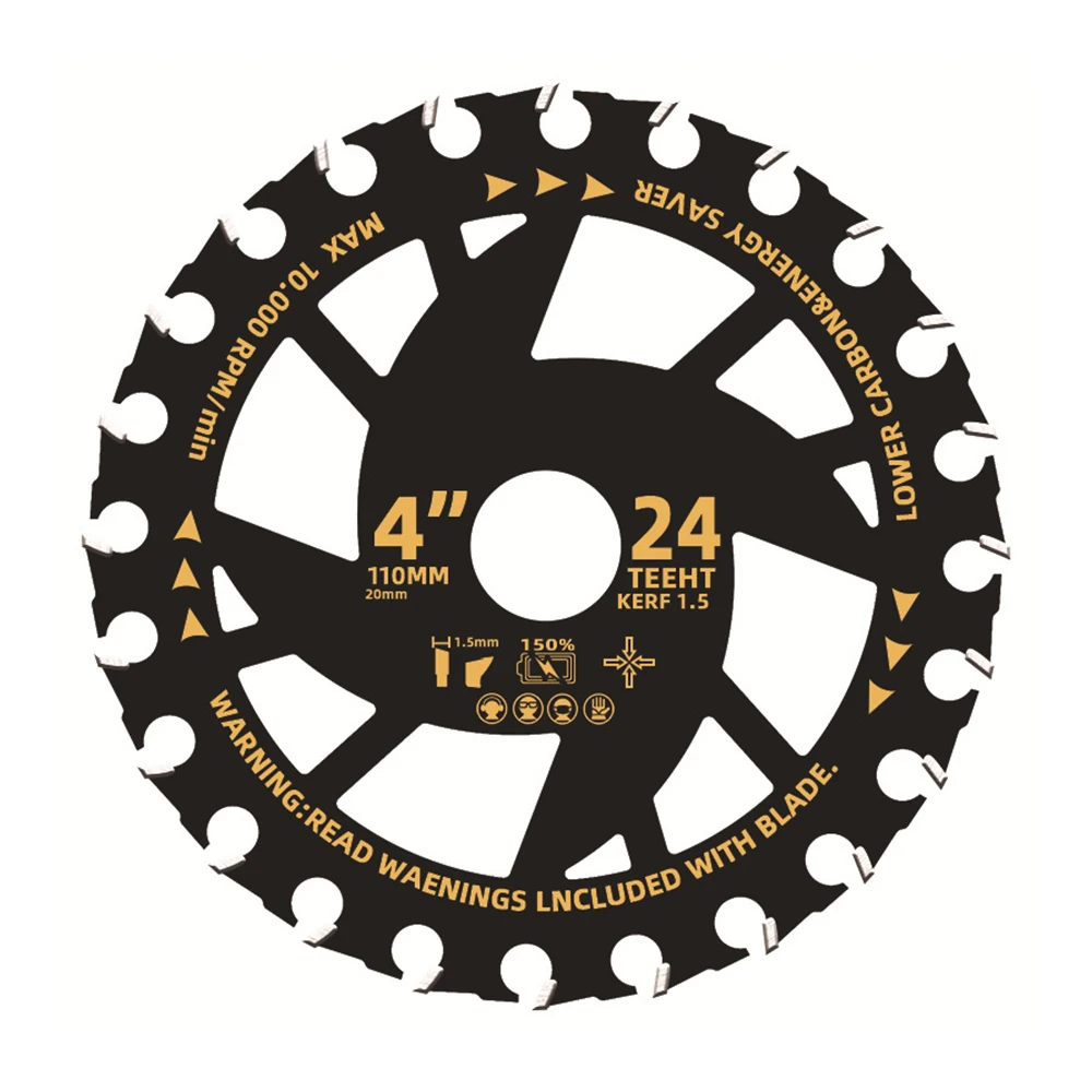 Energy Saving Lithium Saw Blades Circular Saw Blade Inner Hole 20mm 24-Teeth Lithium Wood Cutting Saw Blades Woodworking Tool