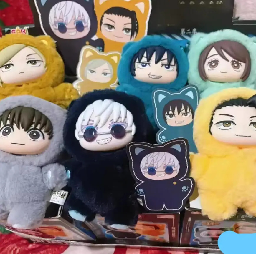 

Jujutsu Battle Cat Paradise Party bambola di peluche scatola cieca Wu Xia Youjie bambola di cotone Bravo a mano