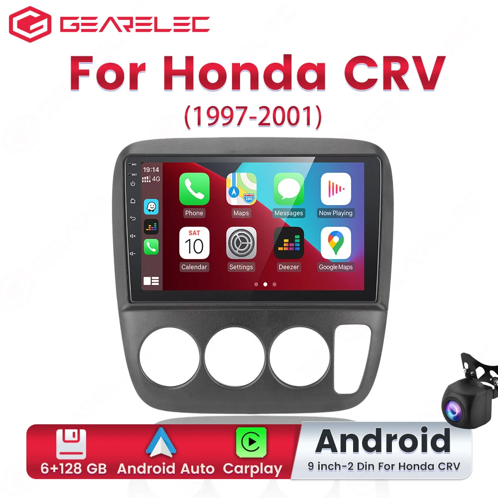 

Android Car Radio Carplay Android Auto for Honda CRV CR-V 1997-2001 Multimedia Video Player GPS WIFI 2din autoradio QLED Screen