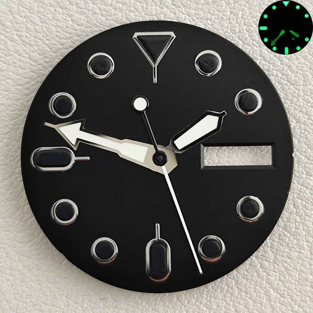 قرص 28.5 ملم NH36 قرص NH35NH36 عقارب C3 مناسب لساعة NH36 3 الساعة 3.8 ملحقات الساعة