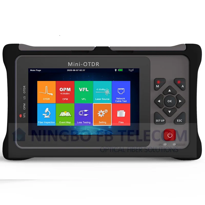 

MINI OTDR 1310/1550 24/22dB 100km 4.3 Inch Screen IOLM Customization 20-45dB 850-1650nm Fiber Optic Equipment Tester