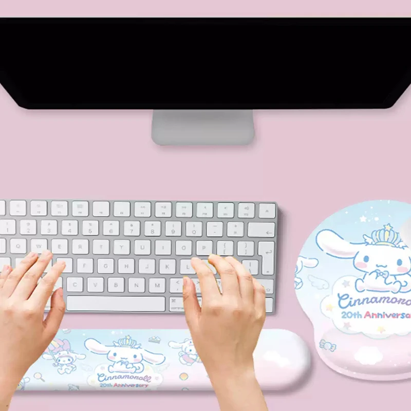 

Коврик для мыши Kuromi с подставкой для запястья, мультяшный дизайн Cinnamoroll, подставка для рук для клавиатуры, ноутбука, Macbook, компьютера, нескользящий коврик для мыши с подставкой для запястья