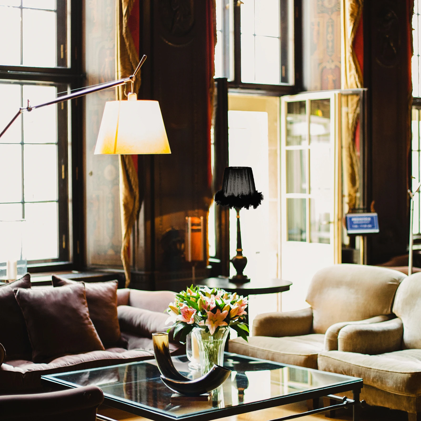 

Cloth Lampshade For Bedroom Living Room Office Durable Lamp Shade, Soften Light, Easy Install, Chic Style, Table Lamp