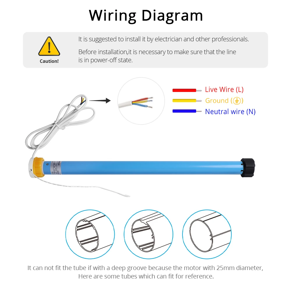 Zemismart WiFi Electric Roller Blind Motor Automatic Engine for 37mm 38mm Tube Works with Tuya Alexa Google Home Voice Control