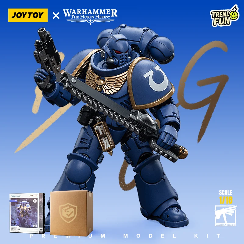 Warhammer 40K Ultramarines Intercessor عمل الشكل 1/18 مقياس 12 سنتيمتر Poseable أطقم منمذجة مع الأسلحة والاكسسوارات لعبة