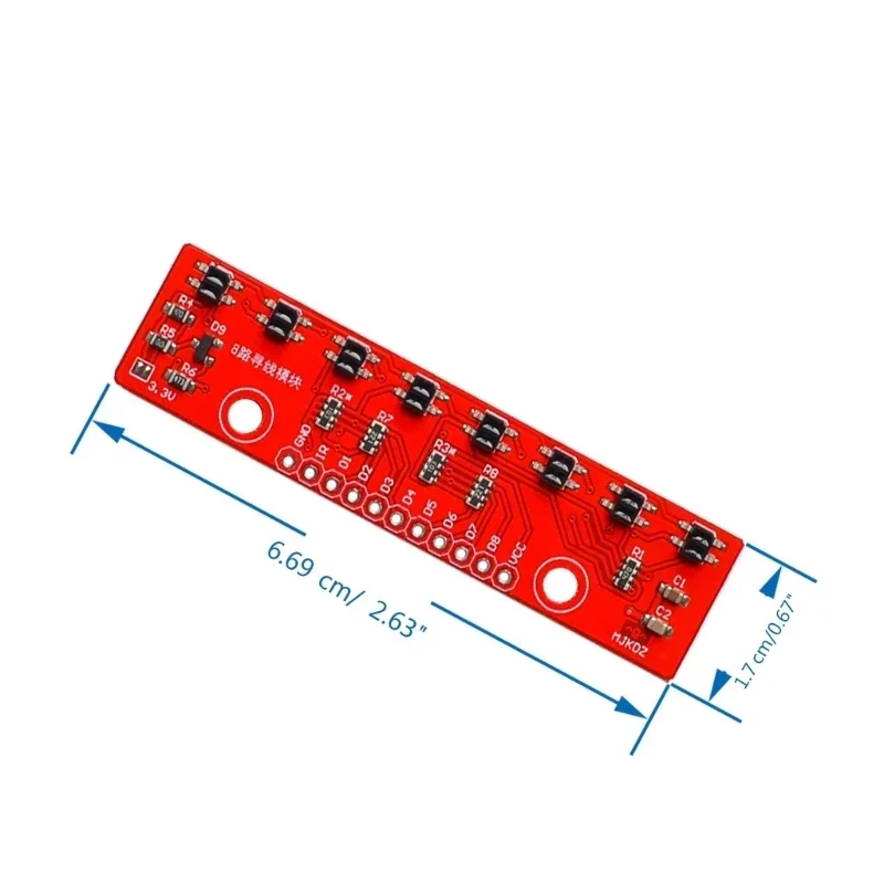 8-Kanal-Tracking-Modul Barrier Line Track Modul Erkennungsplatine DIY für Car