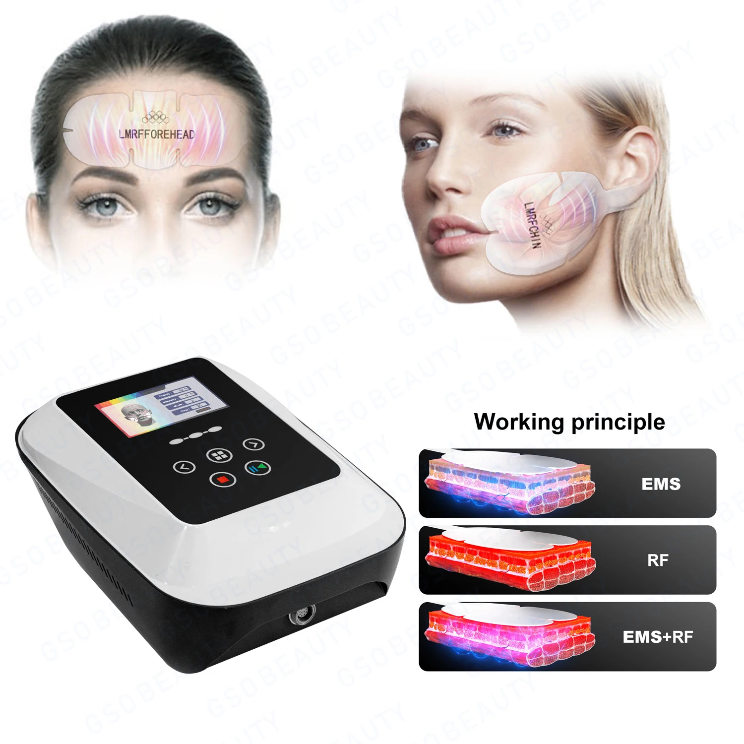Image 6: Appareil de beauté portable, électrostimulateur facial, machine d'analyse du visage