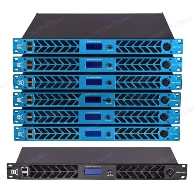 Professional DJ Audio DSP Power Amplifier, Stereo PA System Amp for Stage Speakers, High-Power Multi-Channel Amp