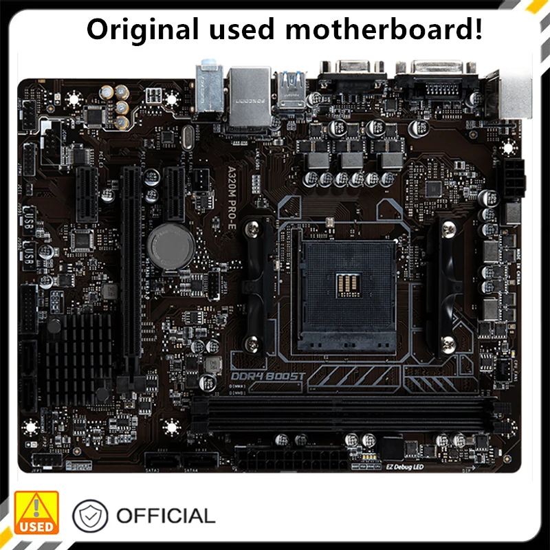 

For A320 A320M PRO-E Motherboard Socket AM4 For AMD A320 DDR4 USB3.0 SATA3 Original Desktop Mainboard Used Mainboard