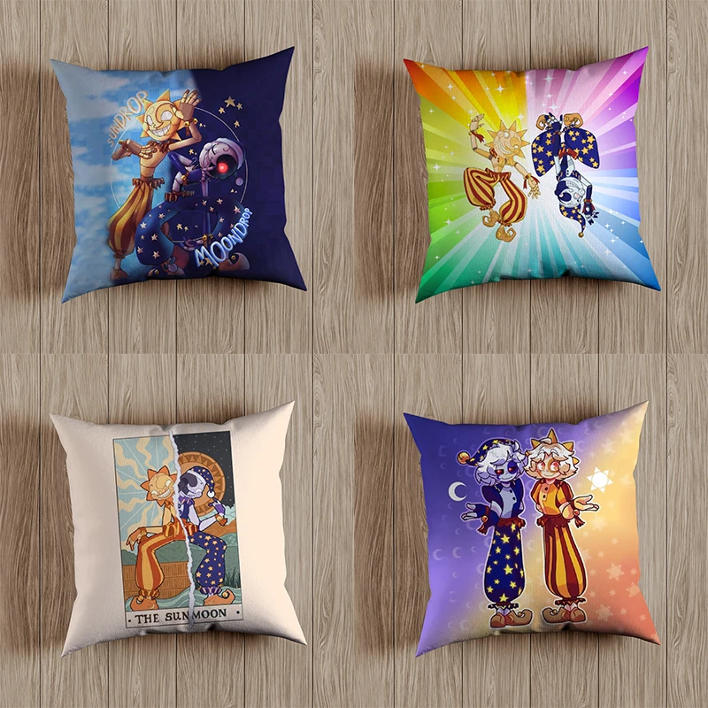 

Fnaf Sundrop Moondrop Pillowcase Security Breach Sunrise BOSS Home Sofa Office Cushion Pillow Cushion Cover Wholesale