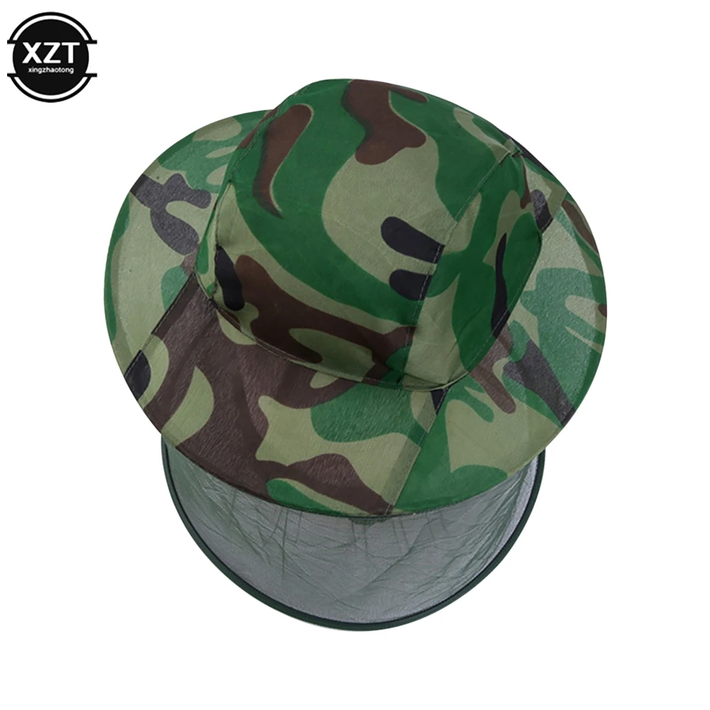 Camouflage Beekeeping Protective Bee Hat Outdoor Fishing Cap Anti Mosquito Insect Hat Fishing Hat Bug Mesh Head Net