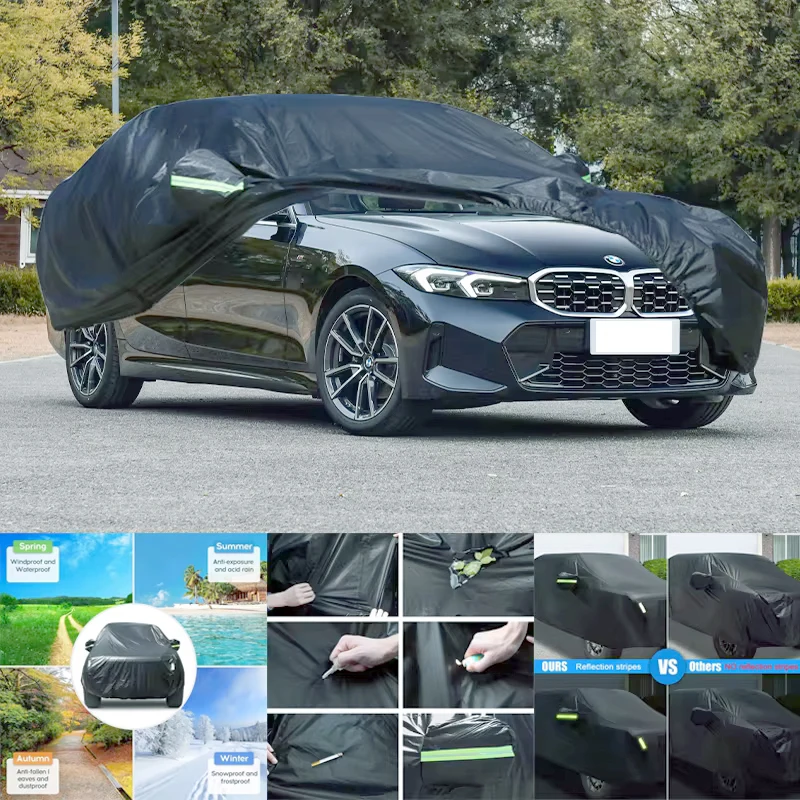 

For BMW 3 Series All-Weather Car Covers 6-in-1 Waterproof Dustproof UV Proof Snowproof Scratch Resistant Protection