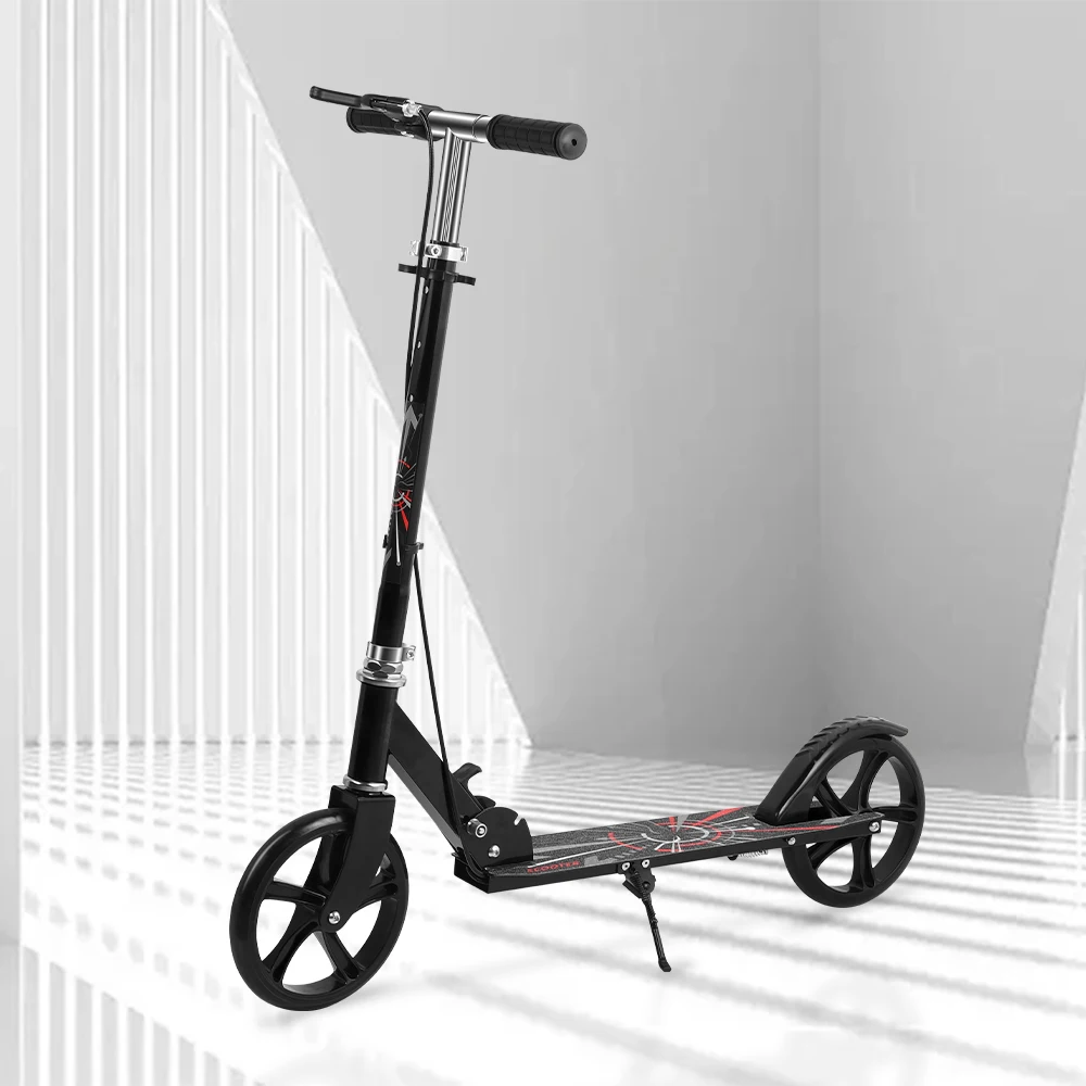 Zweirädrige Roller für Kinder im Alter von 6–12 Jahren, Teenager und Jugendliche mit Bremsgriff, max. 100 kg, faltbar und höhenverstellbar