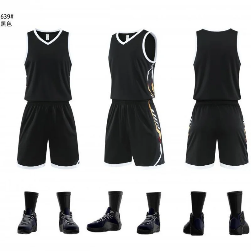 American Basketball Set Men Camp Competition Jersey Parent-Child Uniform Group Purchase Training Je