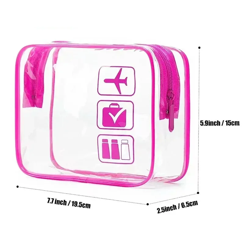 Transparent Cosmetic Bag PVC Women Zipper Clear Makeup Bags Beauty Case Travel Make Up Organizer Storage Pouch Toiletry Wash Bag