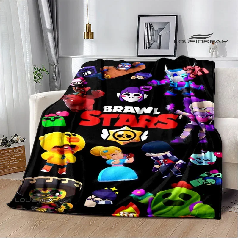 3D Game B-rawl Cartoon S-stars Printed blankets Flannel Warm blanket Soft and comfortable blanket bed linings Birthday Gift