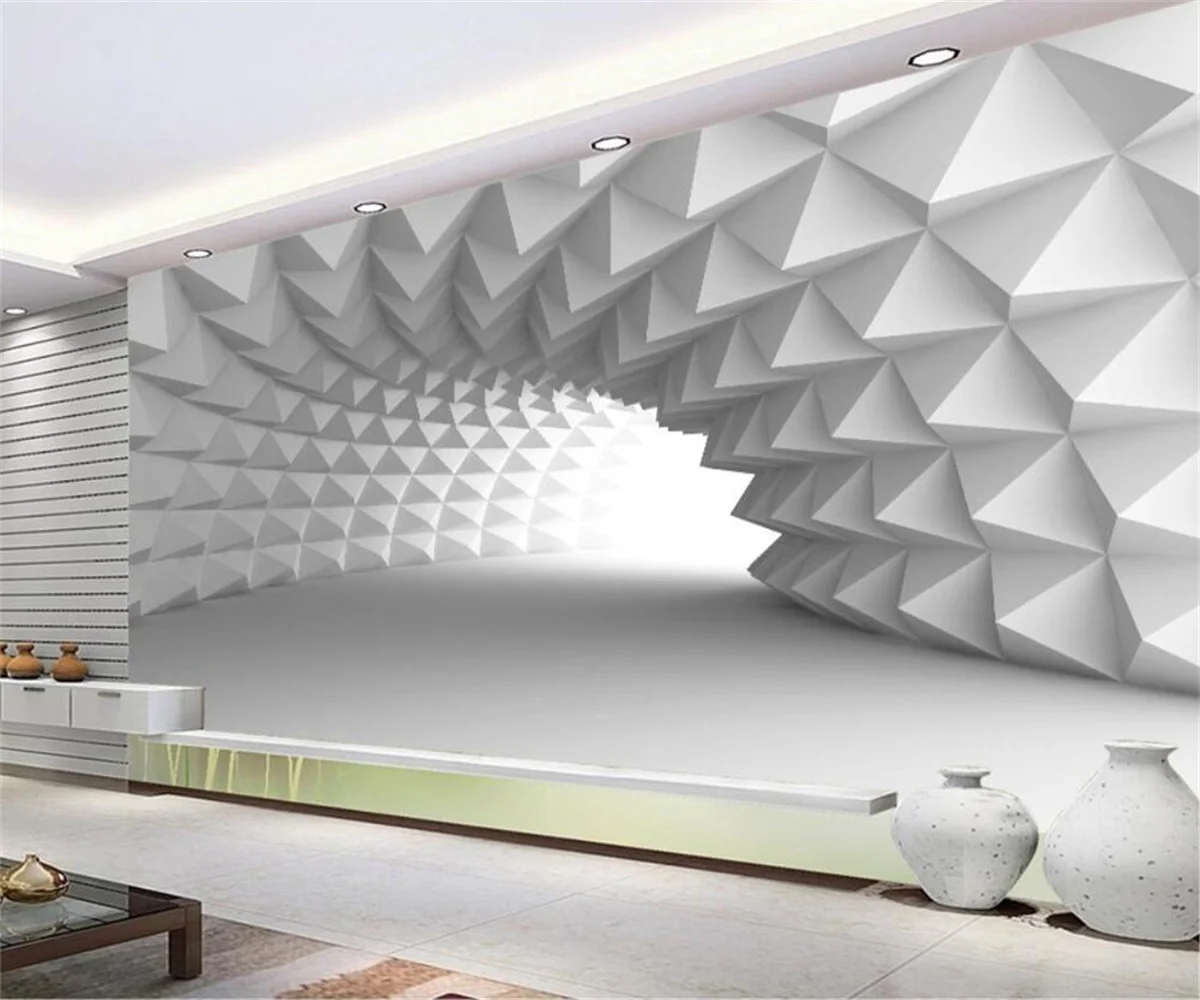 Papel tapiz personalizado foto 3d extensión espacial túnel TV Fondo pared decoración del hogar sala de estar dormitorio murales papel tapiz 3d