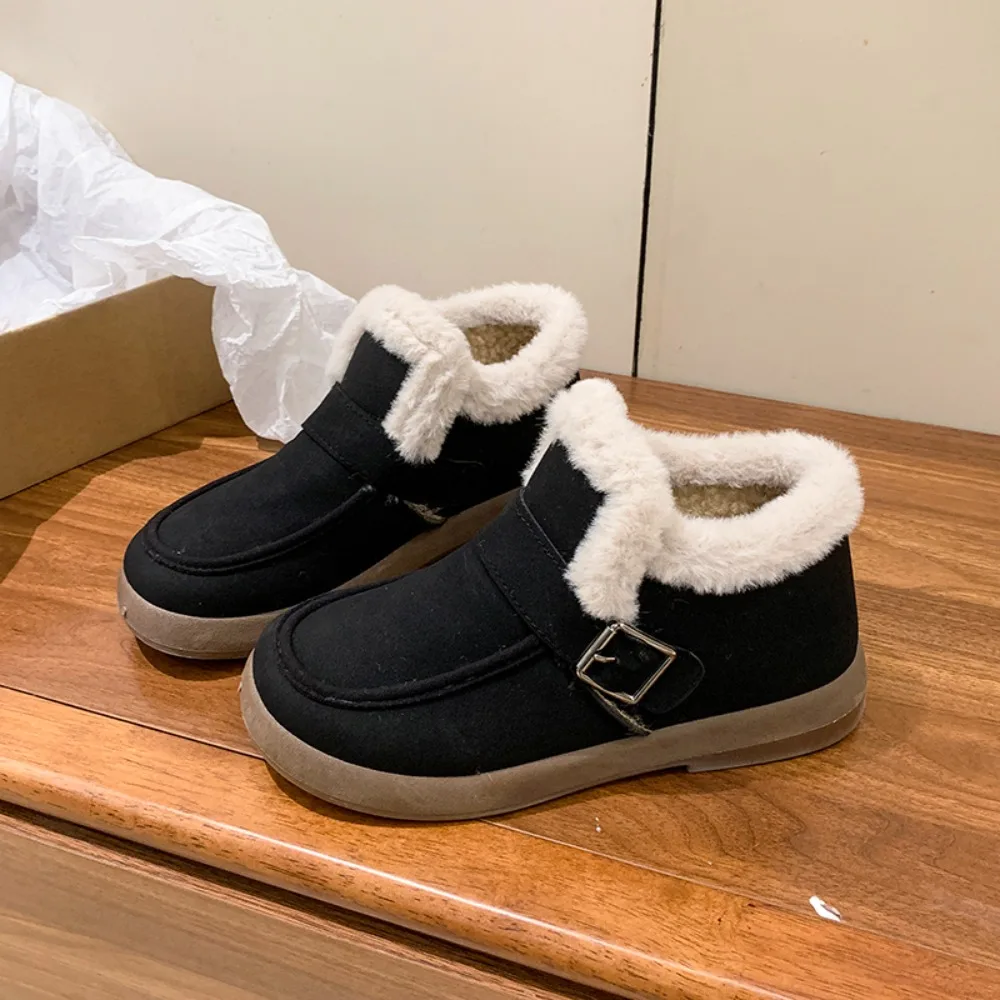 

Autumn Winter Women Shoes Casual Flat Shoes Women Moccasins Soft Loafers Fashion Comfort Warm Plush Slip on Female Cotton Shoes