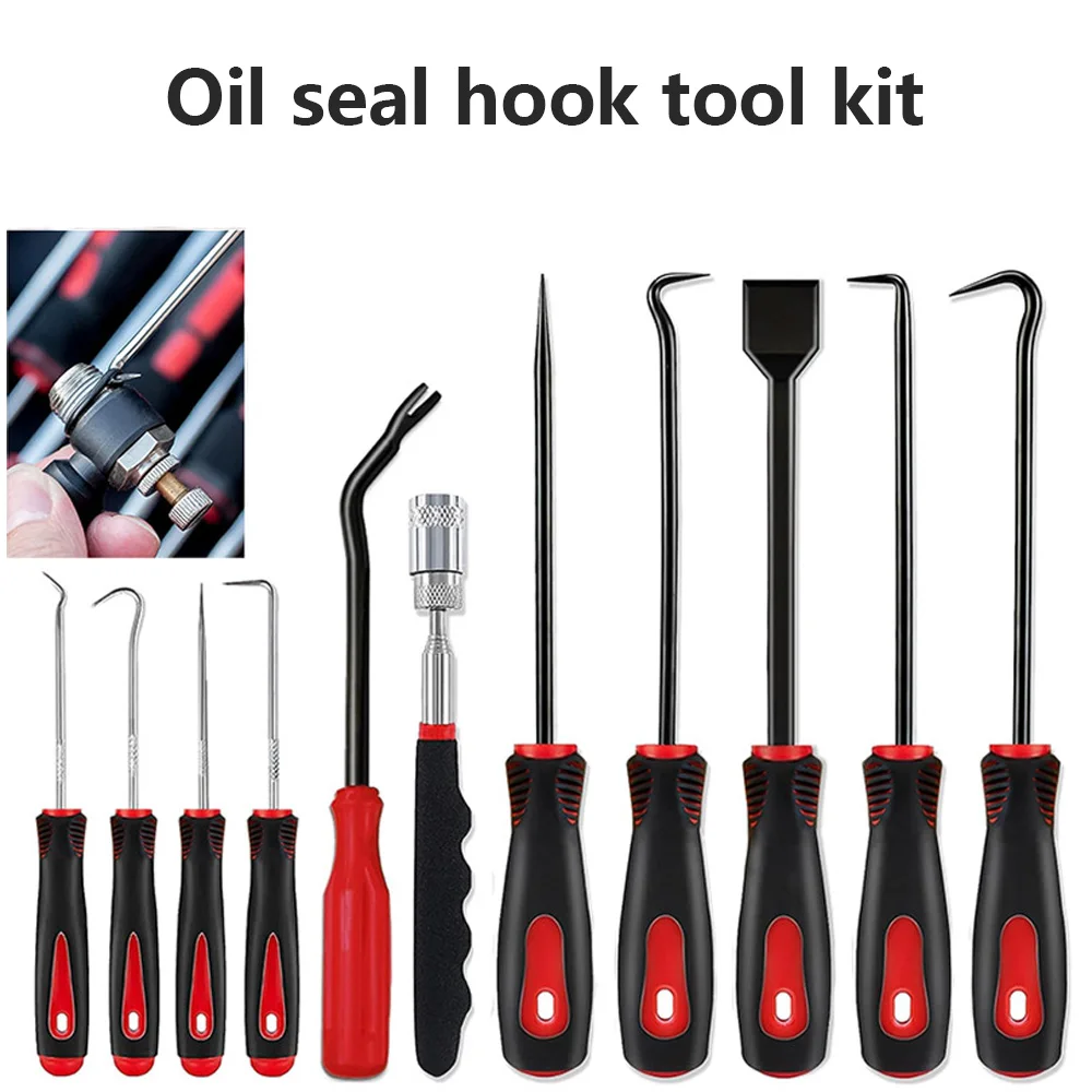 طقم خطاف صغير دقيق مع مكشطة مكون من 11 قطعة للخرطوم وإزالة الحشية وأعمال البيك اب