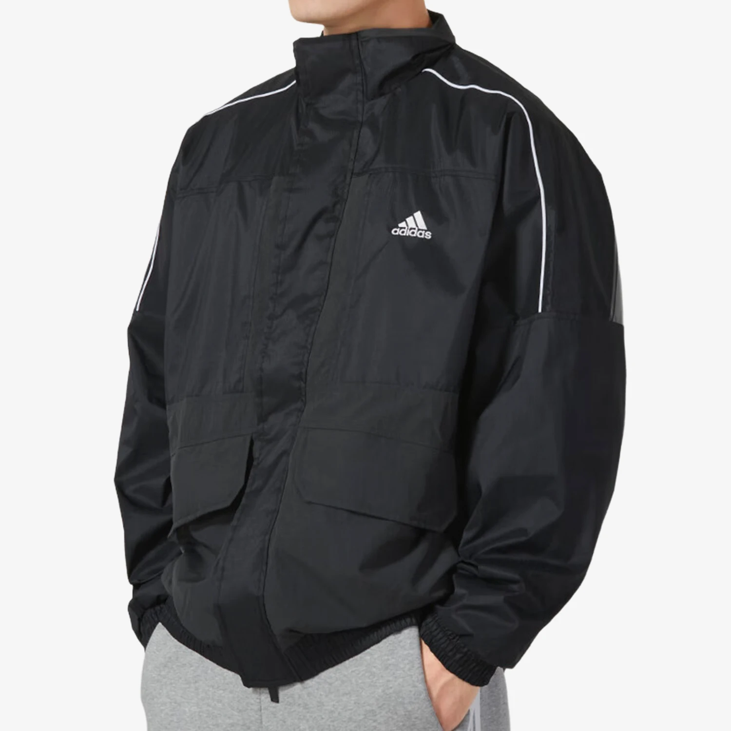 سترة أديداس أصلية شتوية جديدة للجنسين رياضية دافئة منسوجة IK7326 #1