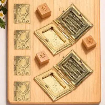 10 قطعة النحاس كتاب المنجد سحر مستطيلة الصورة المنجد قلادة لصنع المجوهرات DIY بها بنفسك المشاريع الحرفية صندوق صور سحر السائبة