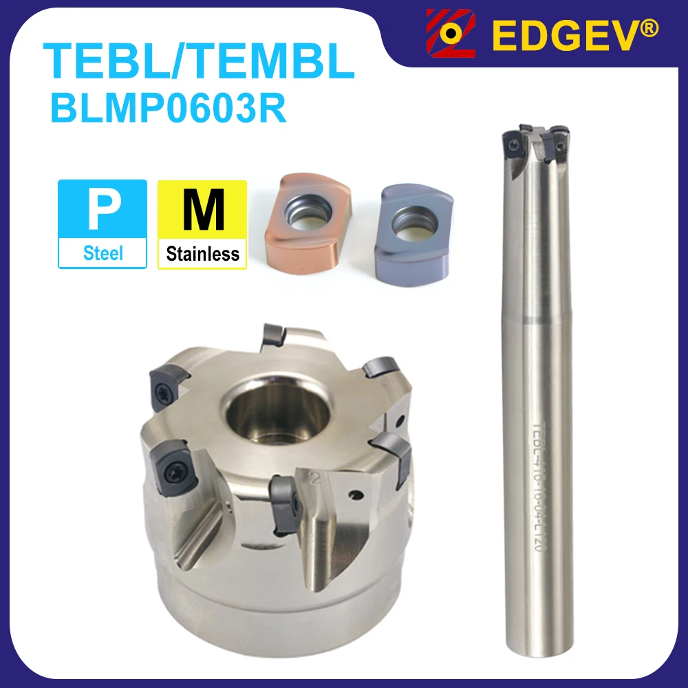 TEBL TEMBL fresa de doble cara de alta alimentación BLMP0603 BLMP0603R insertos de carburo fresadora cnc portaherramientas cortador BLMP