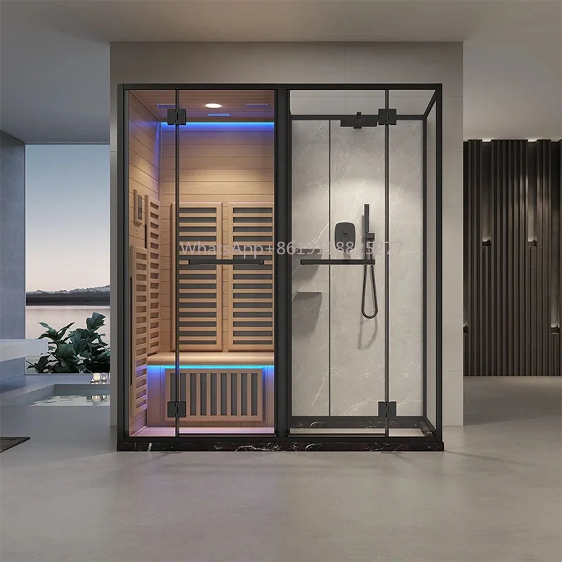 Bathroom Shower Steam Room Luxury Sauna And Shower Room Combined