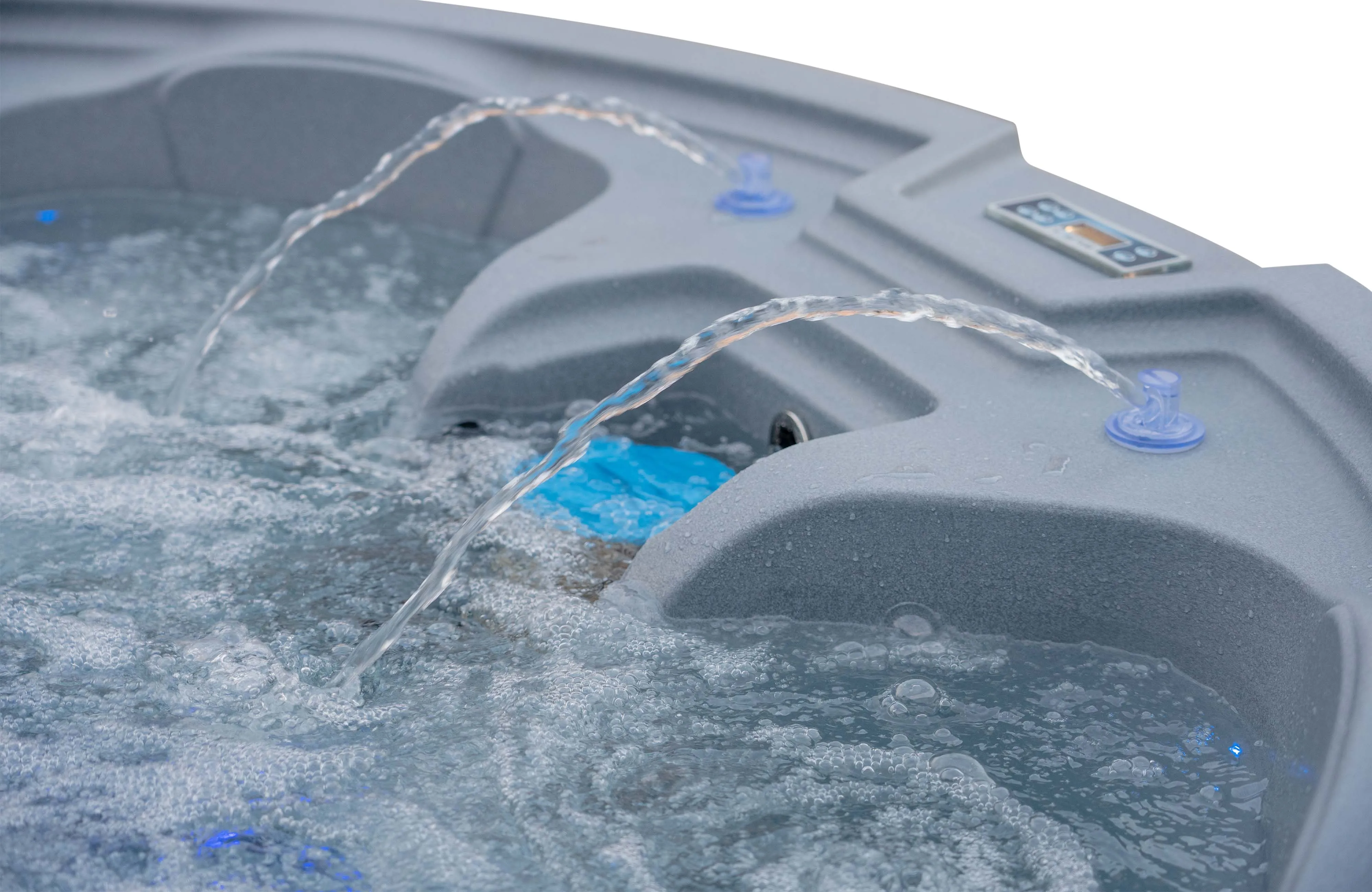 7 Person Hot Tub, Round Massage Spa, Roto Mold Outdoor Spa Tub, 2000x2000x780mm Freestanding Whirlpool, for Family Relaxation view 3