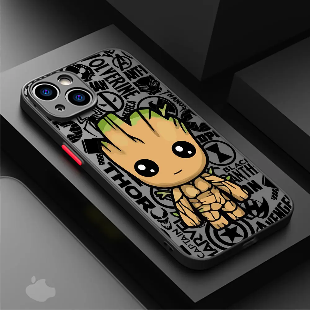 Etui Marvel Groot Deadpool dla Xiaomi Redmi Note 10S 12 13 Pro 11S 12S 11T 11 Pro 10 Pro 9S 9 9T 5G Wstrząsoodporna obudowa TPU