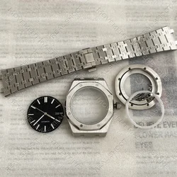 41MM Oak Case Sapphire Modified Mechanical Accessories NH35 Movement Watch Case Complete Set+dial+needle