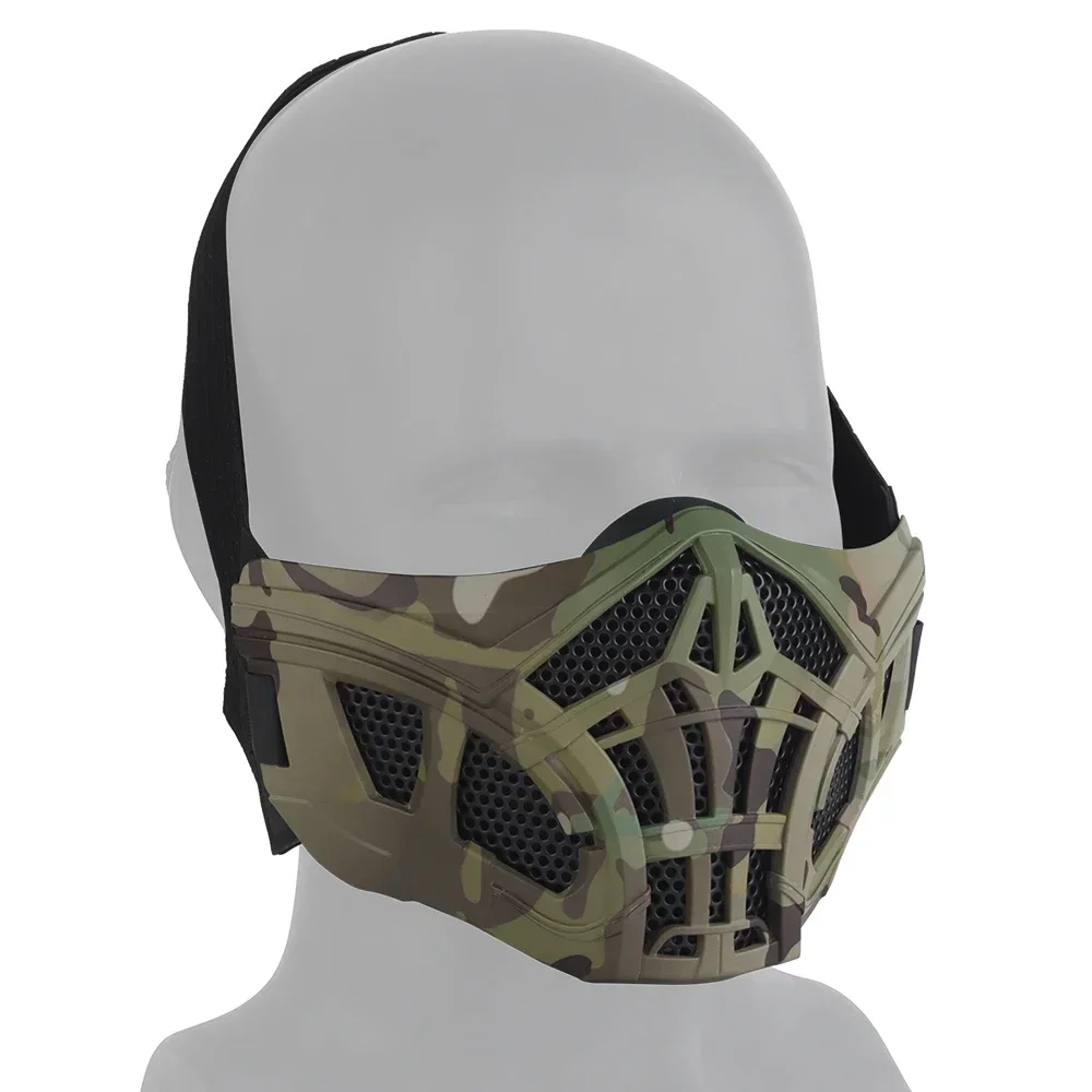 Tactical Mask Half Face Paintball Airsoft Protective Scorpion Mask Inner Silicone Design Breathable Cosplay Halloween Masks