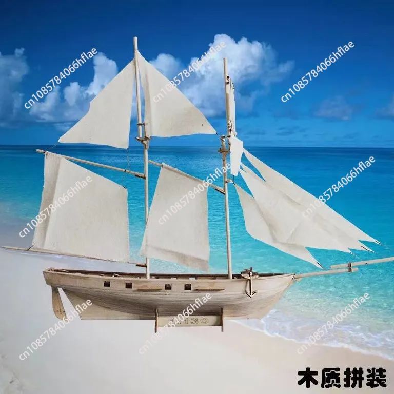 sailboat assembly model wooden western ancient ship model kit DIY great sailing era science equipment