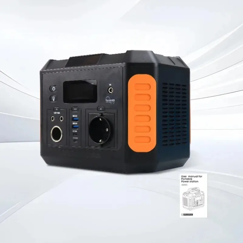 

600-Watt portable power station with LiFePO4 batteries and AC power outlets for outdoor family emergencies RV trips, and fishing