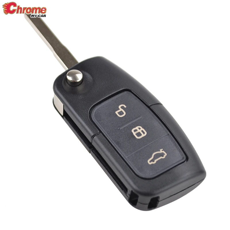 For Ford Focus Cabriolet Mondeo Galaxy Territory Eco Sport B Max C Max 3 Button Car Remote Flip Key Fob Case Shell ABS Plastic