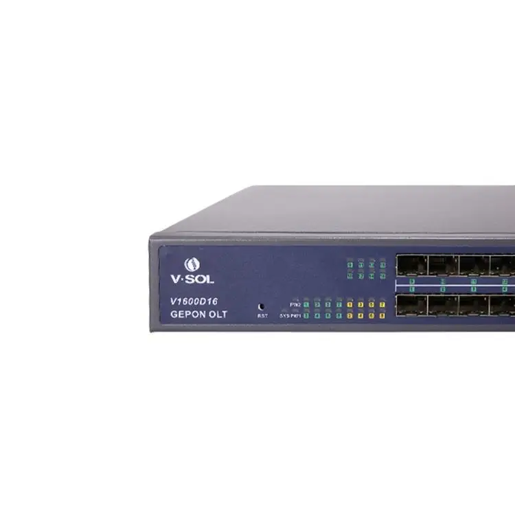 VSOL Epon OLT 16 Ports V1600D16 Optical Line Terminal with C++ SFP modules supports WEB management
