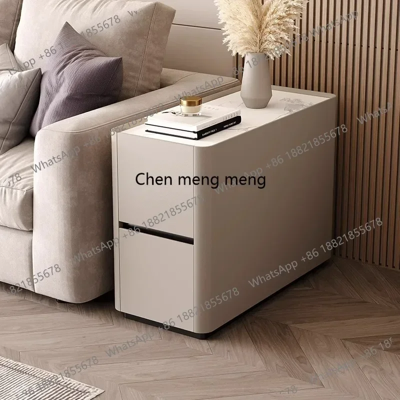 M138Movable floor-to-ceiling sofa side seam side cabinet Living room corner cabinet Solid wood simple modern household side cab