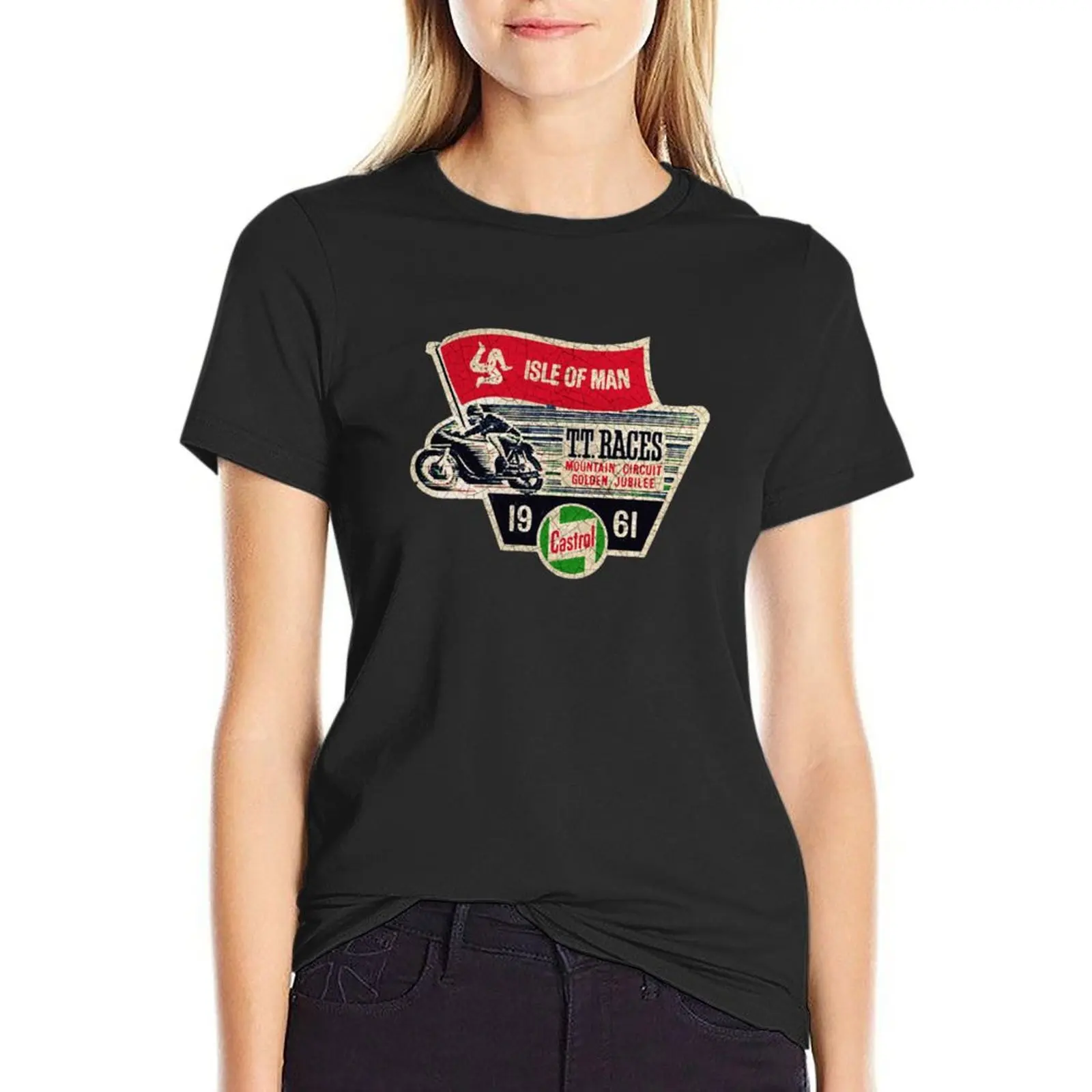 Isle of Man TT races 1961 T-Shirt korean fashion summer tops cute clothes Women t shirt