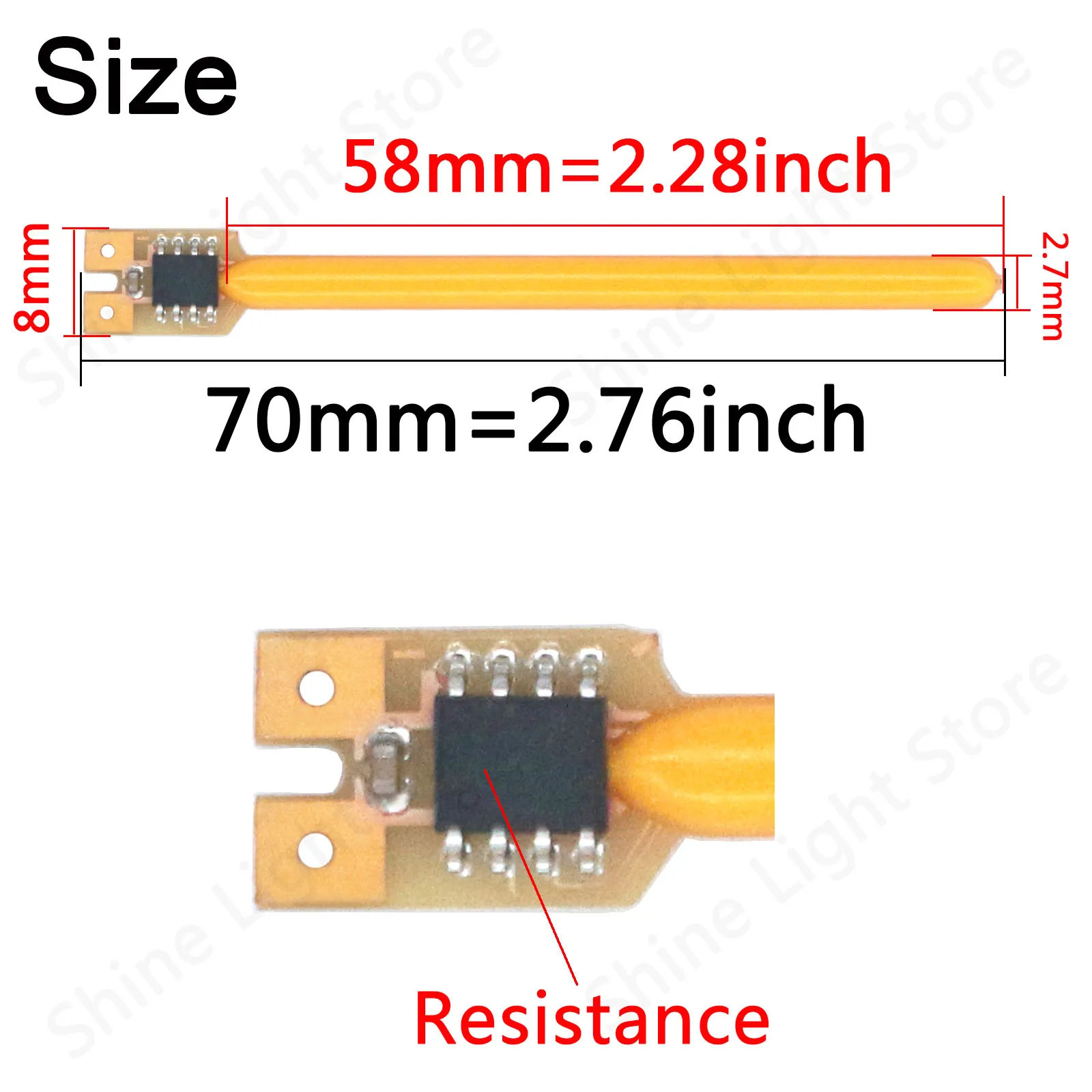 5 modos 70mm DC 3V Micro LED COB lluvia de meteoritos lámpara de agua corriente LED diodo de filamento piezas de Color decoración accesorios de luz