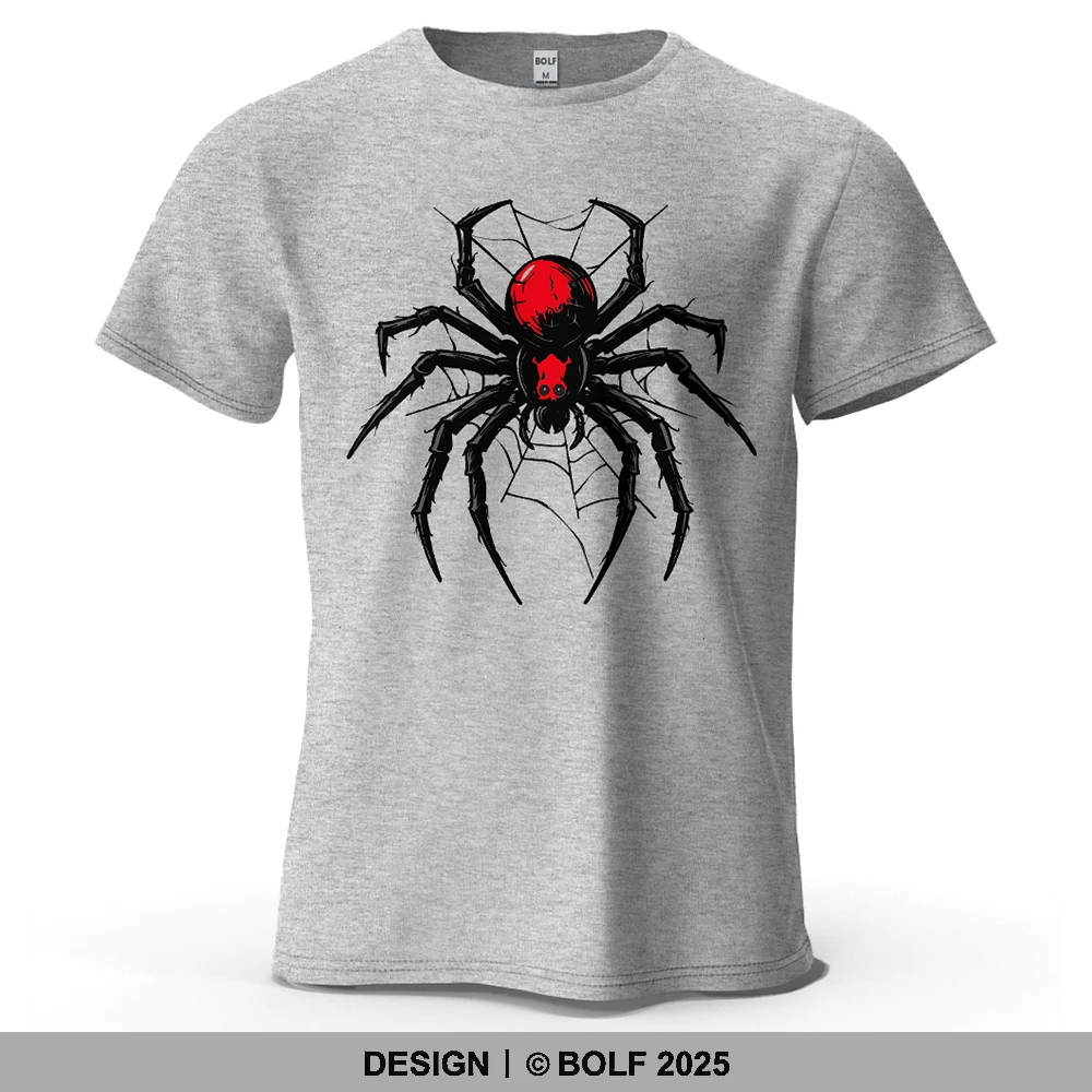 Redback Spider Cooles bedrucktes Herren-T-Shirt aus 100 % Baumwolle, übergroße, geheimnisvolle Insektengrafik-T-Shirts für Damen, Tops, T-Shirts, Streetwear