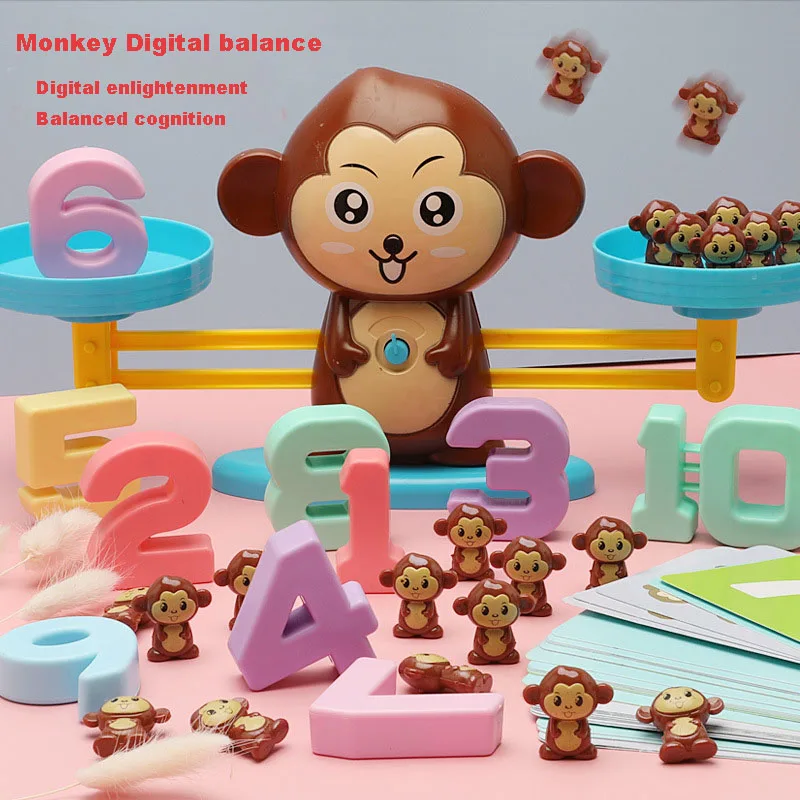 

Monkey Balance Math Game Educational Toy Montessori Scale Balancing Number Educational Learning Toy Teaching Material Kid Gift