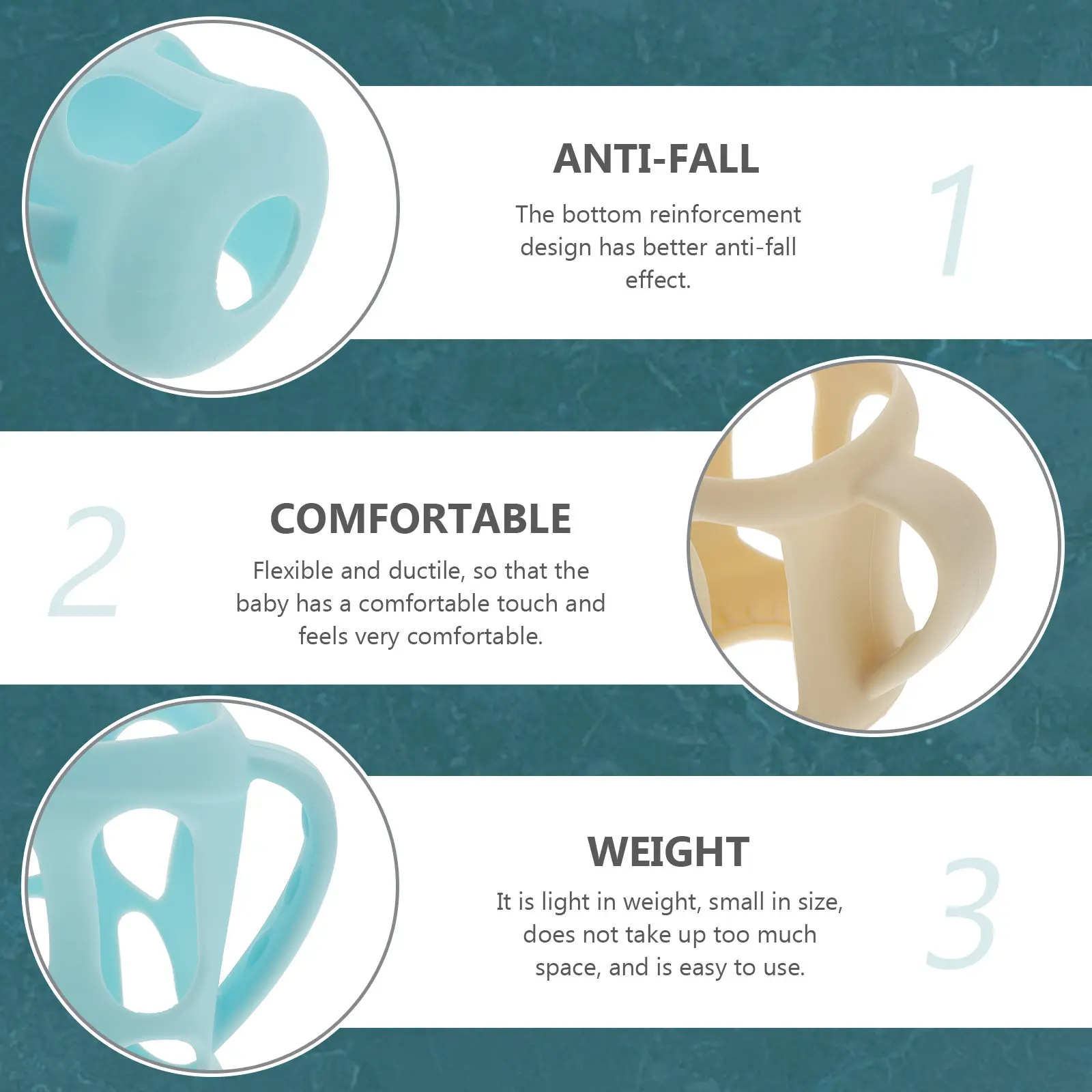 2Pcs Baby Bottle Fall-Proof Sleeves Protective Covers Portable Nursing Bottle Sleeve Baby Supply Lightweight Assorted Colors