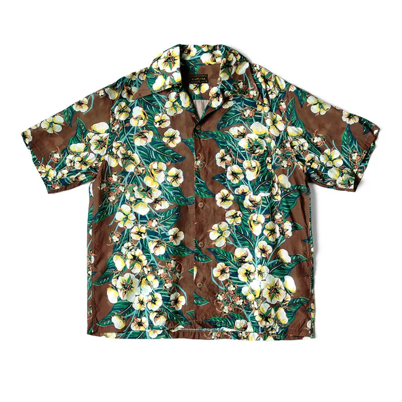 

KAPITAL 24SS Flower print full print casual short-sleeved shirt