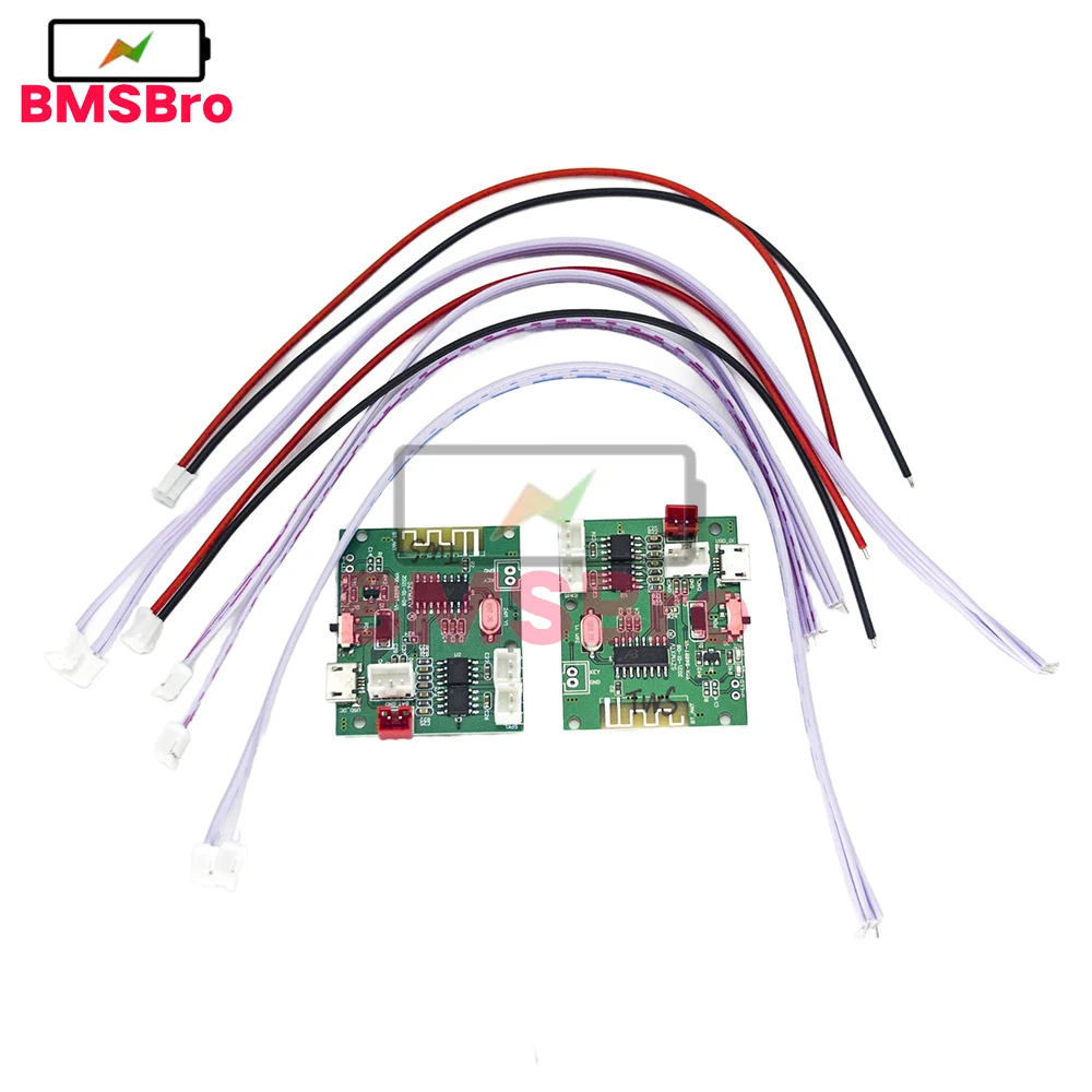 TWS Bluetooth 5.3 Power Amplifier Board 5W+5W 3.7V 5V Miciro USB True Wireless Stereo Module for Car Home Speaker Subwoofer DIY