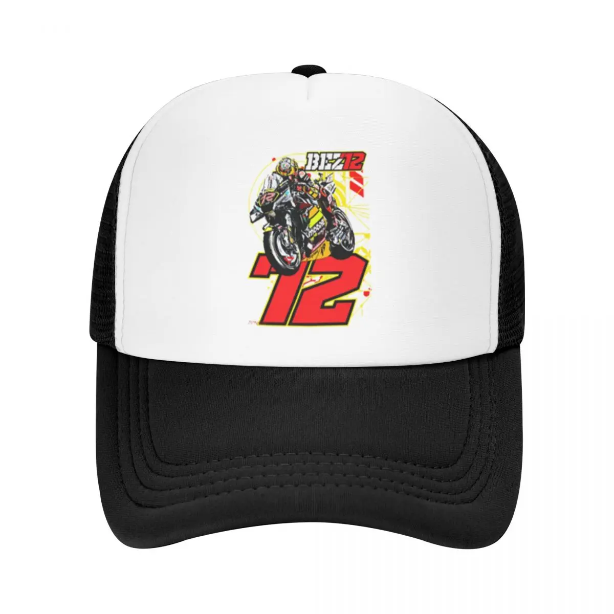 

Lucky GP #72 Marco Bezzecchi Motorcycle Racing Stylish Mesh Baseball Cap Mens Personalized Peaked Caps New Trend Sun Hat