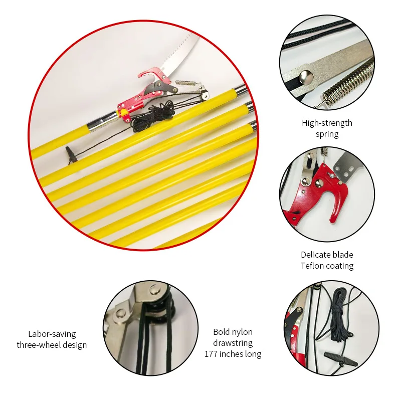 

Cross-border insulation high branch saw hook saw scissors saw combination garden tools high branch shears tree pruning artifact