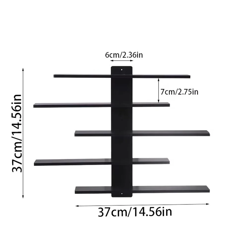 Lightweight Wall-Mounted 5-Tier Display Shelf for Building Block Figures - Large Capacity, Easy Install Blind Box Organizer Rack