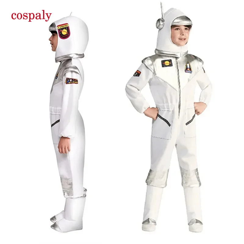 A Kids Astronaut Space Suit Adventure Luxury Jumpsuit Boys Girls Halloween Cosplay Suits