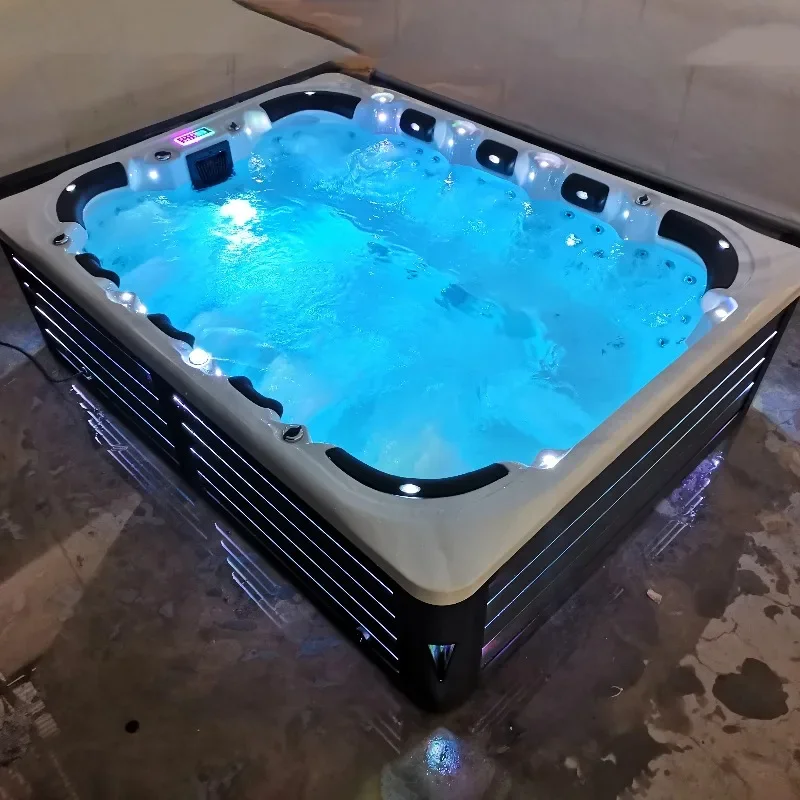 【2026】Big Size Garden 12 Person  Swim Spa Whirlpool Bathtub Outdoor Hot Tub With Automatic Cleaning Function