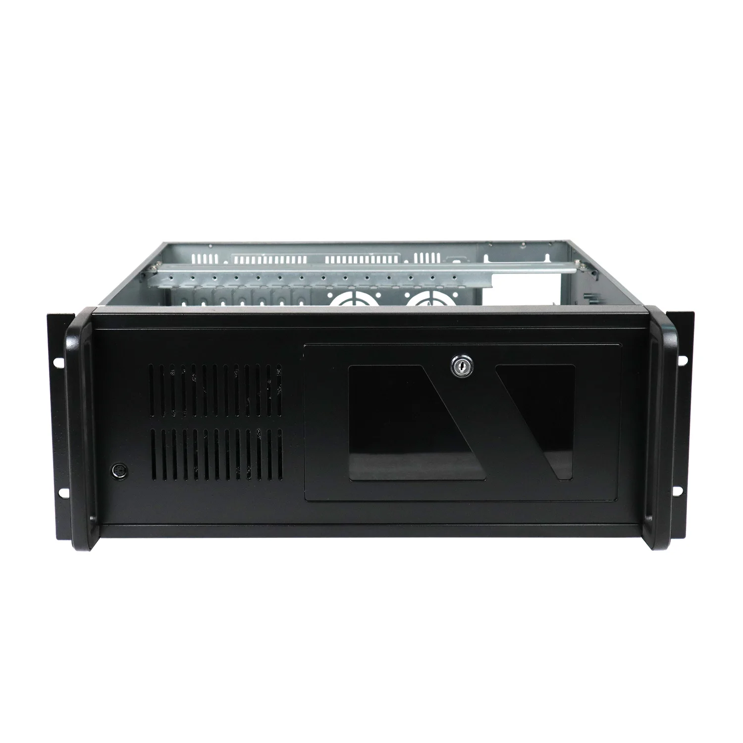 

4U industrial control case grey/black 19 inch rack mounted industrial case supports 12 * 9.6 "and below motherboard empty case