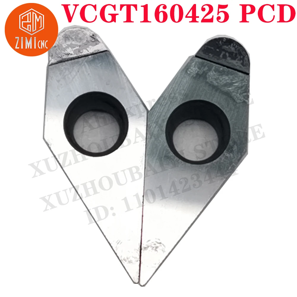 VCGT160425 PCD VCGT160425 diamond Insert External wood turning tool VCGT Blade lathe turning inserts For aluminum and copper CNC